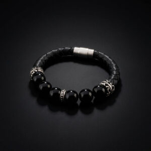 Hilpharakas Nahast Käevõru "Glossy Onyx"